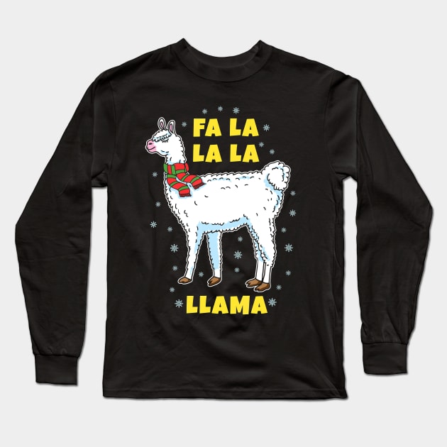 Fa La La Llama Lovers Christmas Long Sleeve T-Shirt by JaydeMargulies